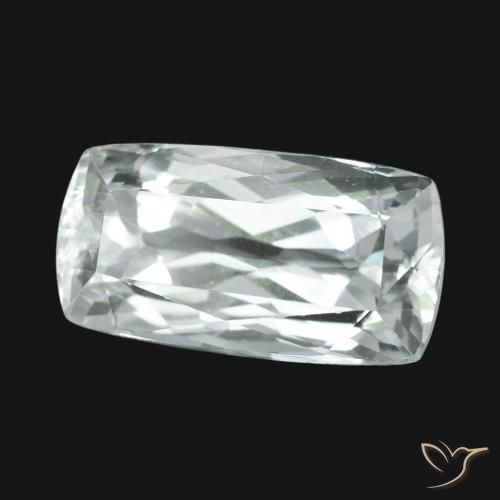 12.50 ct White Hiddenite Stone, Natural Hiddenite in Cushion-Cut Shape for Sale