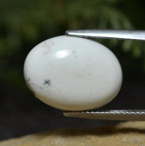 8.33 ct White Howlite Stone, Natural Howlite in Oval Cabochon Shape for Sale