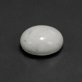 2.94 ct White Howlite Stone, Natural Howlite in Oval Cabochon Shape for Sale