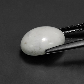 Howlite Gemstone in 10 x 8 mm (calibrated) Size for Sale, Howlite Stone in Greyish White Color