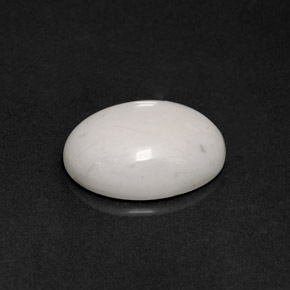 8.38 ct White Howlite Stone, Natural Howlite in Oval Cabochon Shape for Sale