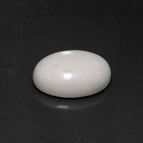 5.40 ct White Howlite Stone, Natural Howlite in Oval Cabochon Shape for Sale