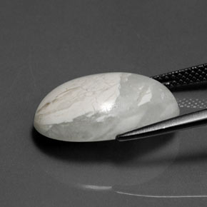 Howlite Gemstone in 18 x 13 mm (calibrated) Size for Sale, Howlite Stone in Greyish White Color