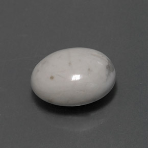 2.32 ct White Howlite Stone, Natural Howlite in Oval Cabochon Shape for Sale