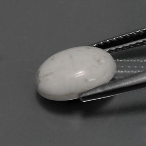Howlite Gemstone in 10 x 8 mm (calibrated) Size for Sale, Howlite Stone in Greyish White Color