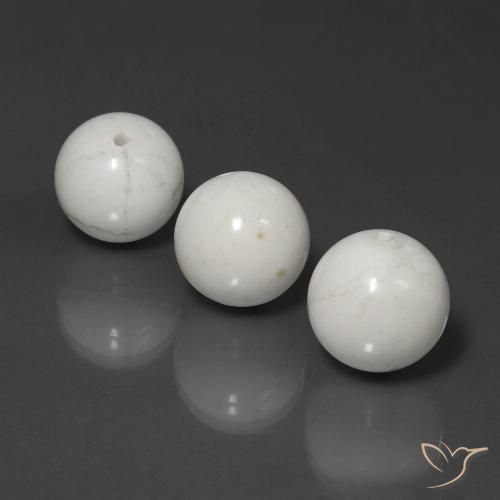 69,64 ct Percé Sphère Howlite, 14,5 mm En provenance des États-Unis, Photo A