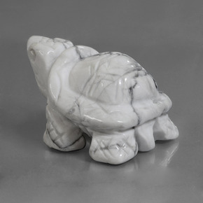 Howlite Gemstone in 57.6 x 36.2 mm Size for Sale, Howlite Stone in Greyish White Color