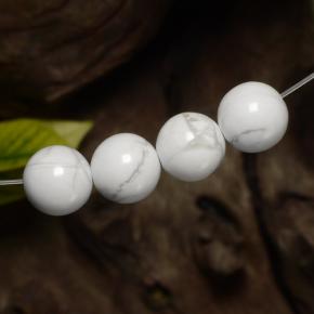 4.7ct Drilled Sphere Greyish White Howlite Gem for sale 4.7ct Drilled Sphere Greyish White Howlite Gem (ID: 469970)