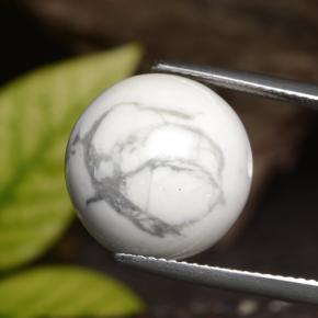 23.5ct Drilled Sphere Greyish White Howlite for sale thumb image of 23.5ct Drilled Sphere Greyish White Howlite (ID: 470033)