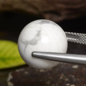 Howlite Gemstone in 14.5 mm Size for Sale, Howlite Stone in Multicolor White Color