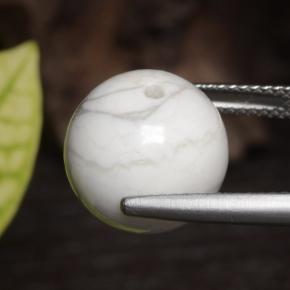 Howlite Gemstone in 12.5 mm Size for Sale, Howlite Stone in Multicolor White Color
