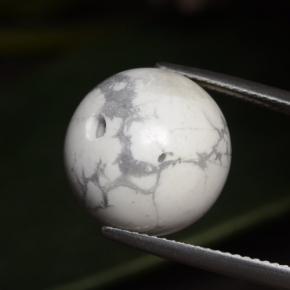 22.2ct Drilled Sphere Greyish White Howlite for sale thumb image of 22.2ct Drilled Sphere Greyish White Howlite (ID: 470041)