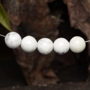 23.4ct Drilled Sphere Greyish White Howlite for sale thumb image of 23.4ct Drilled Sphere Greyish White Howlite (ID: 470051)