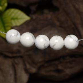 23.4ct Drilled Sphere Greyish White Howlite for sale thumb image of 23.4ct Drilled Sphere Greyish White Howlite (ID: 470053)