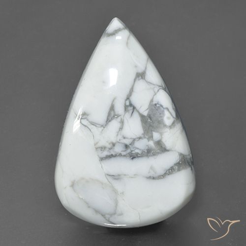 58,05 ct poire Howlite, 37,8 x 25,4 mm des États-Unis, Photo A