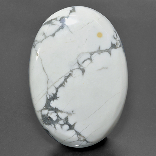 Multicolor White Howlite Gem - 84.1ct Oval Cabochon (ID: 501473)