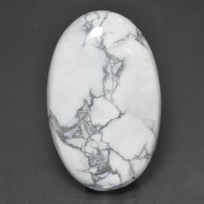 63.6ct Oval Cabochon Greyish White Howlite Gem for sale 63.6ct Oval Cabochon Greyish White Howlite Gem (ID: 501498)