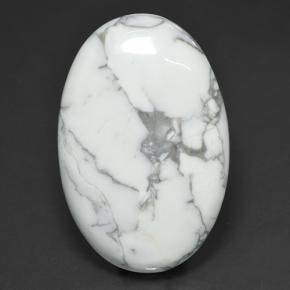 Multicolor White Howlite Gem - 69.4ct Oval Cabochon (ID: 501500)