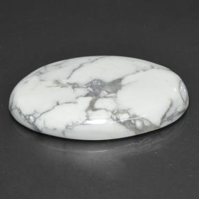 Howlite Gemstone in 40.8 x 27.1 mm Size for Sale, Howlite Stone in Multicolor White Color