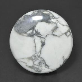 62.6ct Round Cabochon Greyish White Howlite Gem for sale 62.6ct Round Cabochon Greyish White Howlite Gem (ID: 501502)