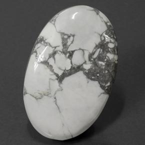 Multicolor White Howlite Gem - 121.4ct Oval Cabochon (ID: 501671)