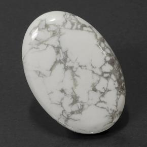 66.1ct Oval Cabochon Greyish White Howlite Gem for sale 66.1ct Oval Cabochon Greyish White Howlite Gem (ID: 501676)
