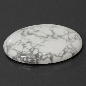 Howlite Gemstone in 40.7 x 27.7 mm Size for Sale, Howlite Stone in Multicolor White Color