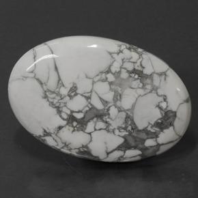 113.38 ct White Howlite Stone, Natural Howlite in Oval Cabochon Shape for Sale