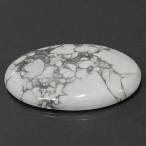 Howlite Gemstone in 52.2 x 34.8 mm Size for Sale, Howlite Stone in Multicolor White Color