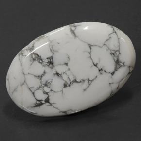 138.01 ct White Howlite Stone, Natural Howlite in Oval Cabochon Shape for Sale