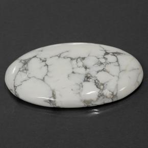 Howlite Gemstone in 57.2 x 37.7 mm Size for Sale, Howlite Stone in Multicolor White Color
