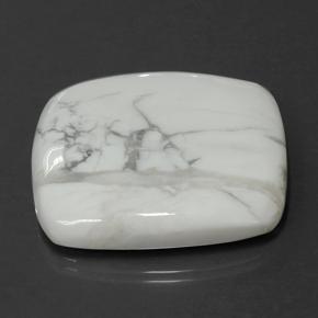 Howlite Gemstone in 33.2 x 33.1 mm Size for Sale, Howlite Stone in Greyish White Color