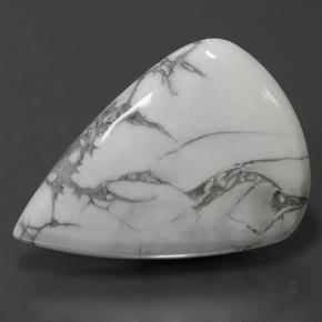 81.32 ct White Howlite Stone, Natural Howlite in Pear Cabochon Shape for Sale