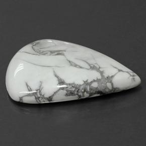 Howlite Gemstone in 44.5 x 31.5 mm Size for Sale, Howlite Stone in Multicolor White Color