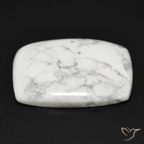 Howlite Gemstone in 23.5 x 16.8 mm Size for Sale, Howlite Stone in Greyish White Color