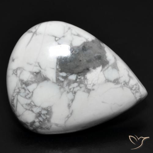20,01 ct poire Howlite, 24,7 x 19,9 mm des États-Unis, Photo A
