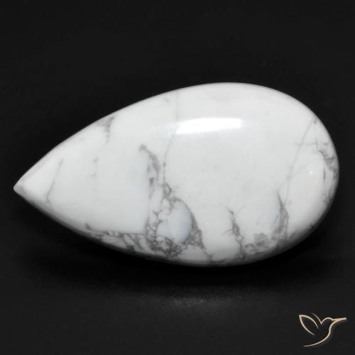 13,84 ct poire Howlite, 26 x 14,6 mm des États-Unis, Photo A