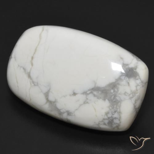 22.43 ct White Howlite Stone, Natural Howlite in Cushion Cabochon Shape for Sale