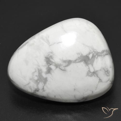 20.73 ct White Howlite Stone, Natural Howlite in Fancy Cabochon Shape for Sale