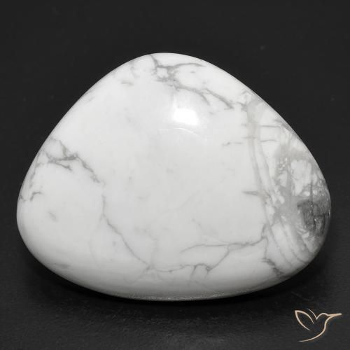 20.54ct Natural Greyish White Howlite, Fancy, Opaque