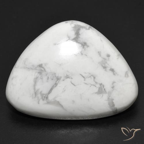 21.52 ct White Howlite Stone, Natural Howlite in Fancy Cabochon Shape for Sale