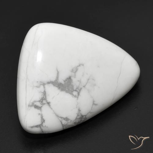 17.01 ct White Howlite Stone, Natural Howlite in Fancy Cabochon Shape for Sale