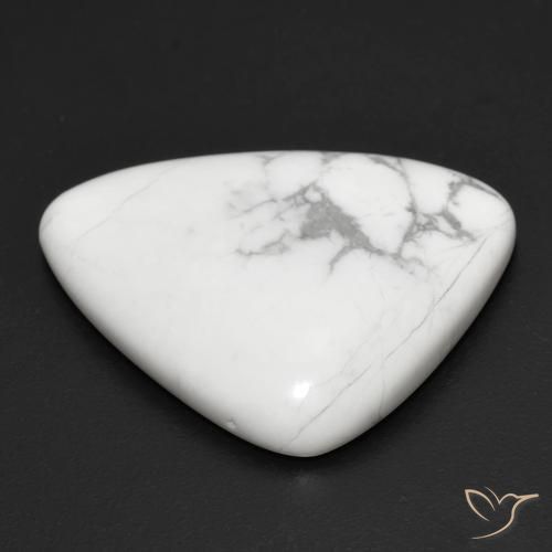 Howlite Gemstone in 24.1 x 18.9 mm Size for Sale, Howlite Stone in Greyish White Color