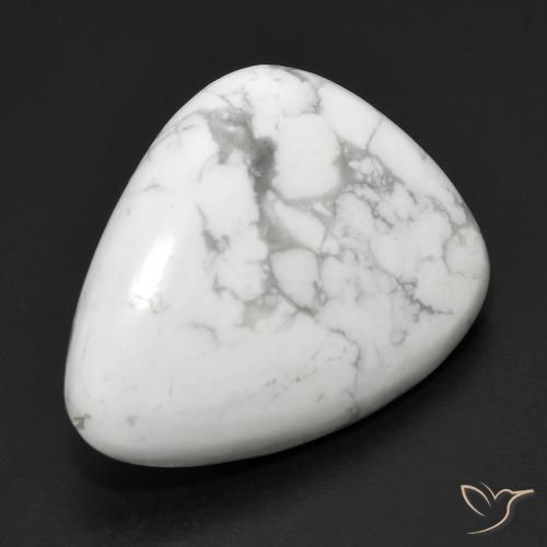 19.85 ct White Howlite Stone, Natural Howlite in Fancy Cabochon Shape for Sale