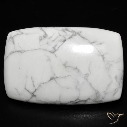 27.68ct Natural Greyish White Howlite, Cushion, Opaque