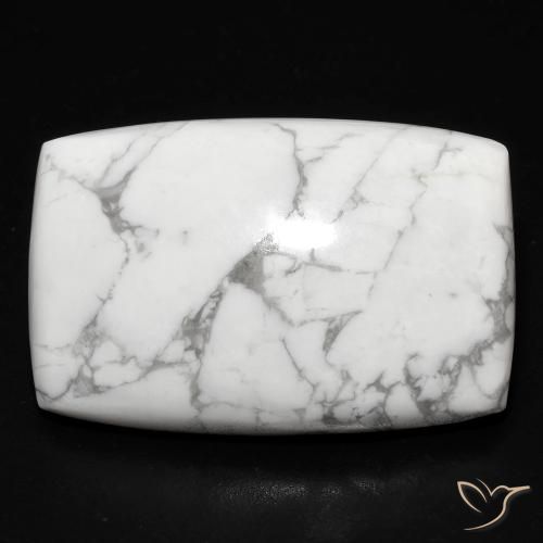 26.78ct Natural Greyish White Howlite, Cushion, Opaque