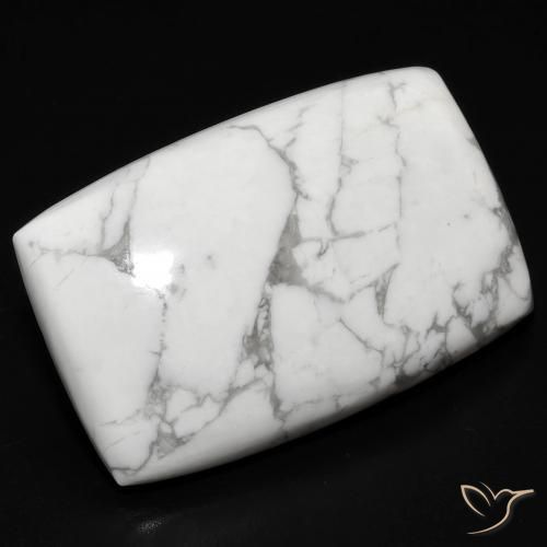 26.78 ct White Howlite Stone, Natural Howlite in Cushion Cabochon Shape for Sale