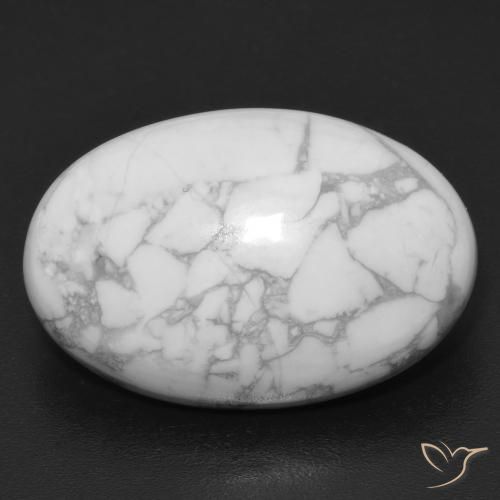 15.19ct Natural Multicolor White Howlite, Oval, Opaque