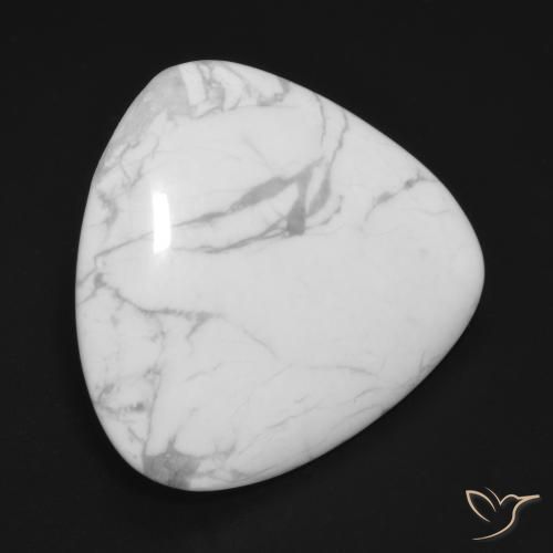 17.46 ct White Howlite Stone, Natural Howlite in Fancy Cabochon Shape for Sale