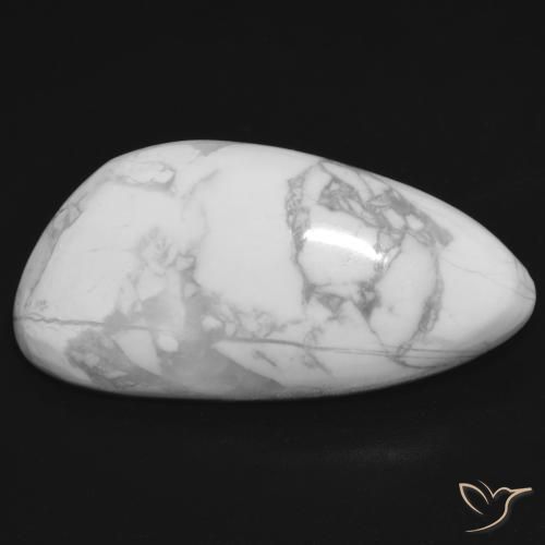 19.50ct Natural Greyish White Howlite, Fancy, Opaque